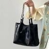 Große Kapazität Damen Pendler Umhängetaschen Retro PU-Leder Damen Lässige Tragetaschen Luxus Design Damen Kettenhenkel Handtaschen