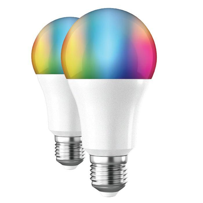 Ampoules connectées LED – A60 – E27 – RGB+CCT – Lot de 2