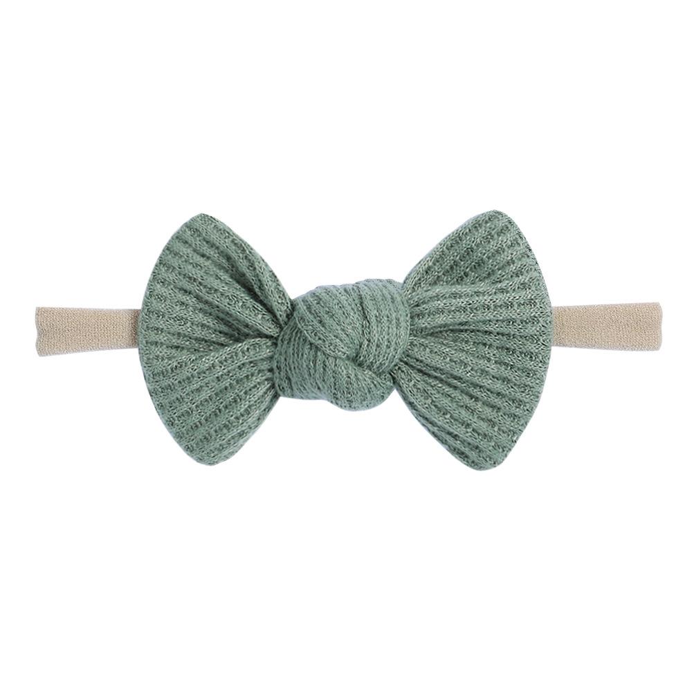 Tie Children'S Bow Headband Solid Color Knitted Waffle Baby Baby Headband Hair Accessories 2526