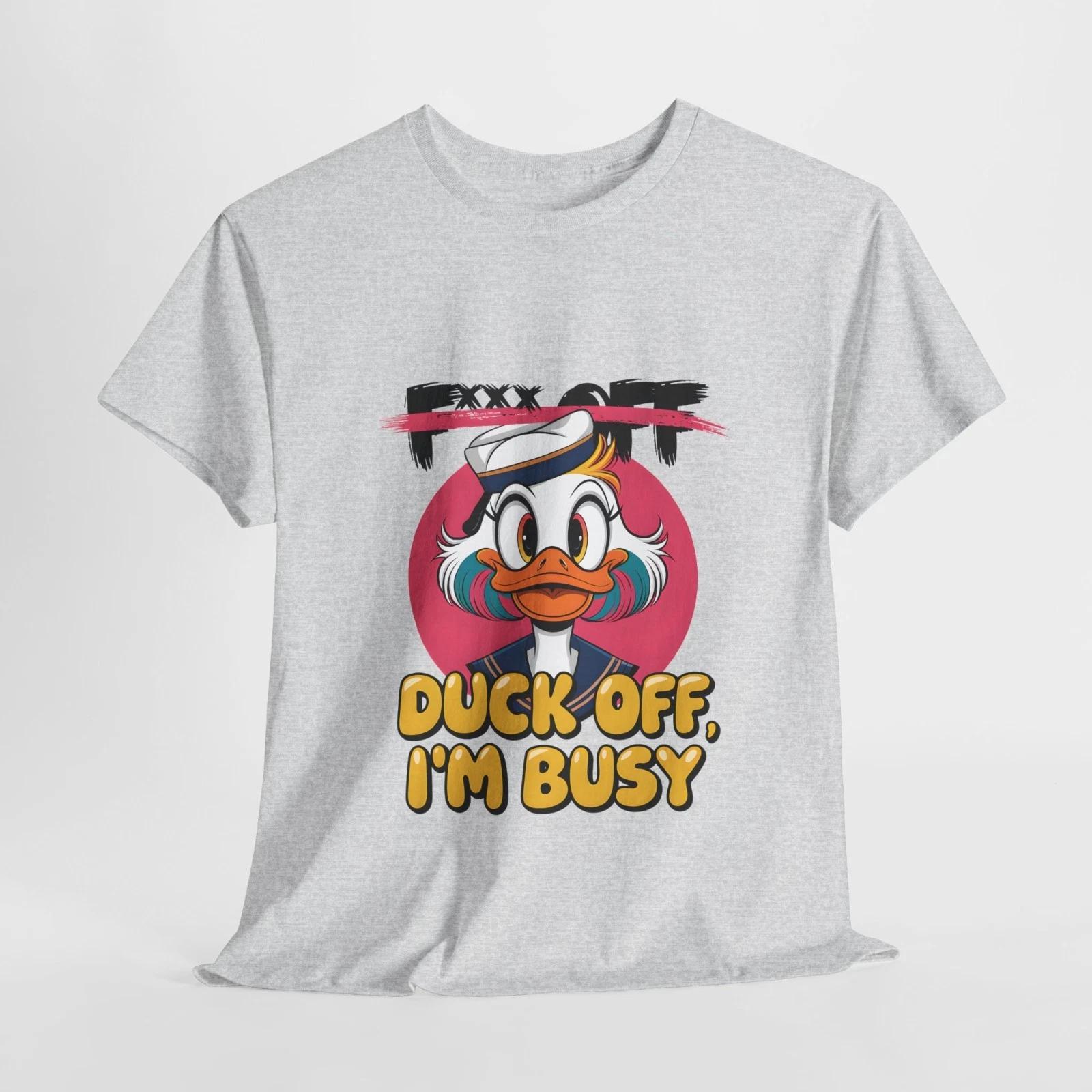 

Игривая Утка Прочь, Я Занят Футболка - Унисекс Хлопковая Футболка, Забавная Футболка с Принтом, Модная 3XL