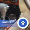 LEDMOMO Car Paw Print Set of 7cm Drink Holder PVC Heat Stain Noise Car Interior Blue Coasters, Design, 4, Diameter, Compatible, Non-Slip, Washable,