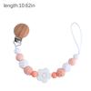 2021 Neue Tragbare Babykette Holz Silikonkette Anti-Fall-Clip Beißzubehör