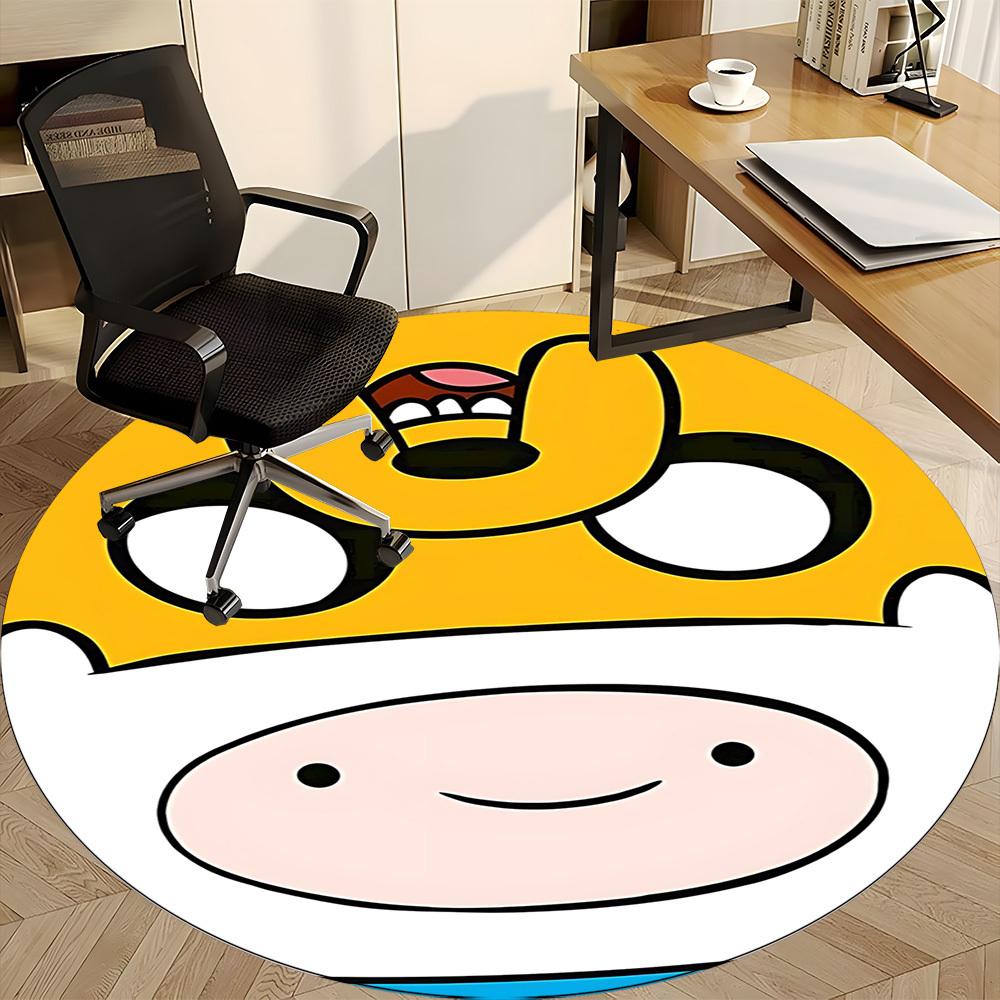 1pc Adventure Time Jake the Dog Office Round Area Rug, Under Office Chairs Bedroom Living Room Home Decor  A1022321