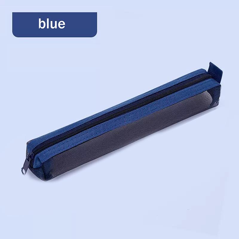 Mesh Travel Cosmetic Storage Bag Toiletries Clear Wash Bag Brush Storage Bag Multi-Functional Square Stationery Pencil Pouch