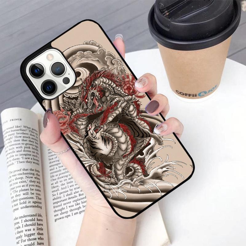 Yakuza Dragon Tattoo Mobile Phone Cases Cover For iPhone 17 Air 16 15 14 12 13 11 Pro MAX apple Plus SE2020 Coque