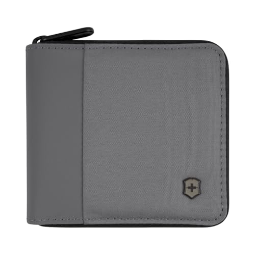 [Victorinox] Travel Essentials Zip-Around Wallet for Men - Men's Wallet, Folding Wallet, Bi-fold Brand Wallet, Gray [Domestic Authentic Product]