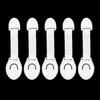 5pcs/10pcs White Safety Locks No-Drill Drawer and Door Latches Child Baby Safety Lock Cupboard Drawer Cabinet Door Fridge Security Protector Locks