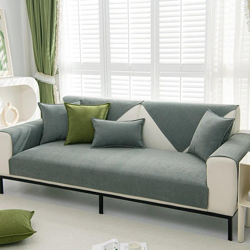 Chenille Sofa Cover For Living Room Four Seasons Universal Non -Slip Couch Cover Towel Sofa Protective Mats For Home Decoration