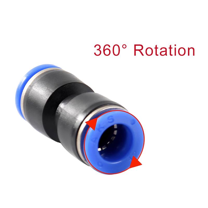 5PCS Pneumatic Fitting Pipe Connector Tube Air Quick Fittings Water Hose Couping 4 6 8 10 12 14mm PE/PU/PY/PK/PM/PZA/PV/SA Car Pressure Regulators 5