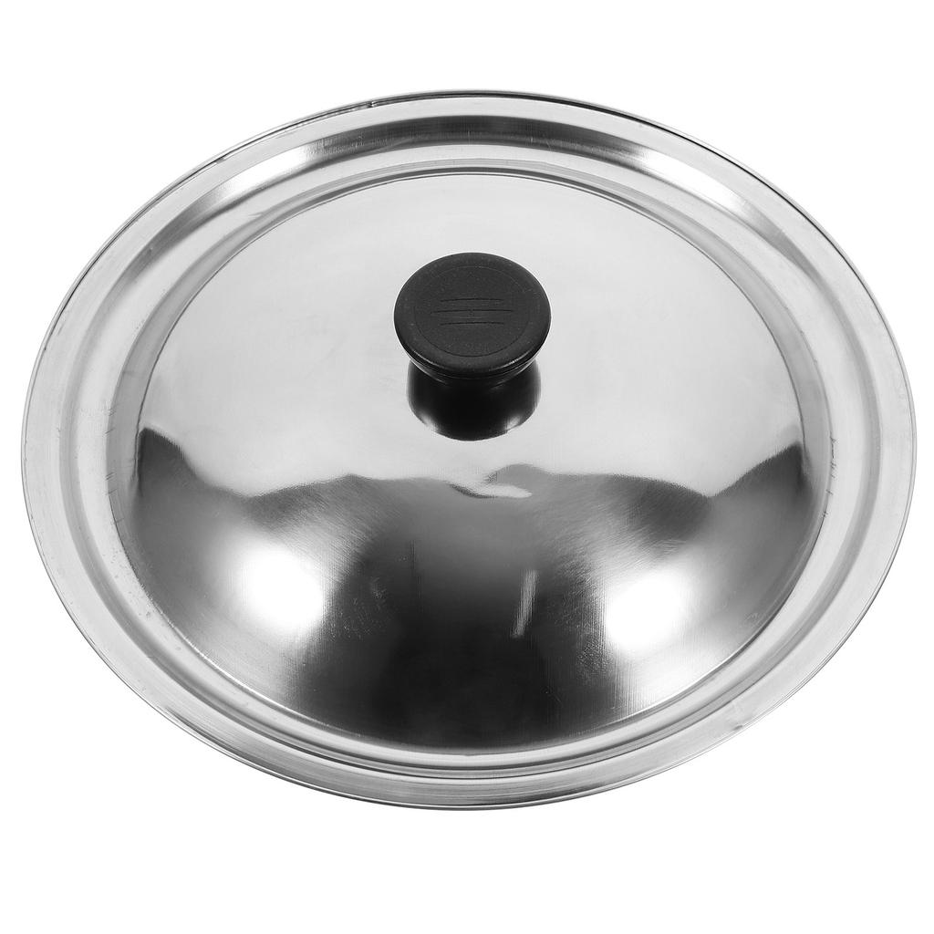 Universal 23.5cm Stainless Steel Pot Lid for Skillet Frying Pan Wok Replacement Cover Ergonomic Knob Heat Resistant Kitchen