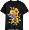 Sunflower Butterfly Graphic T-shirt