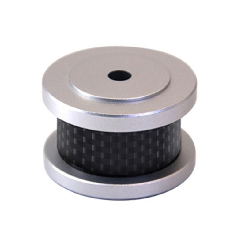 Speaker Pad Isolation Feet Pad Shock Absorbing Aluminum Carbon Subwoofer Isolator Mounting Turntable Recorder