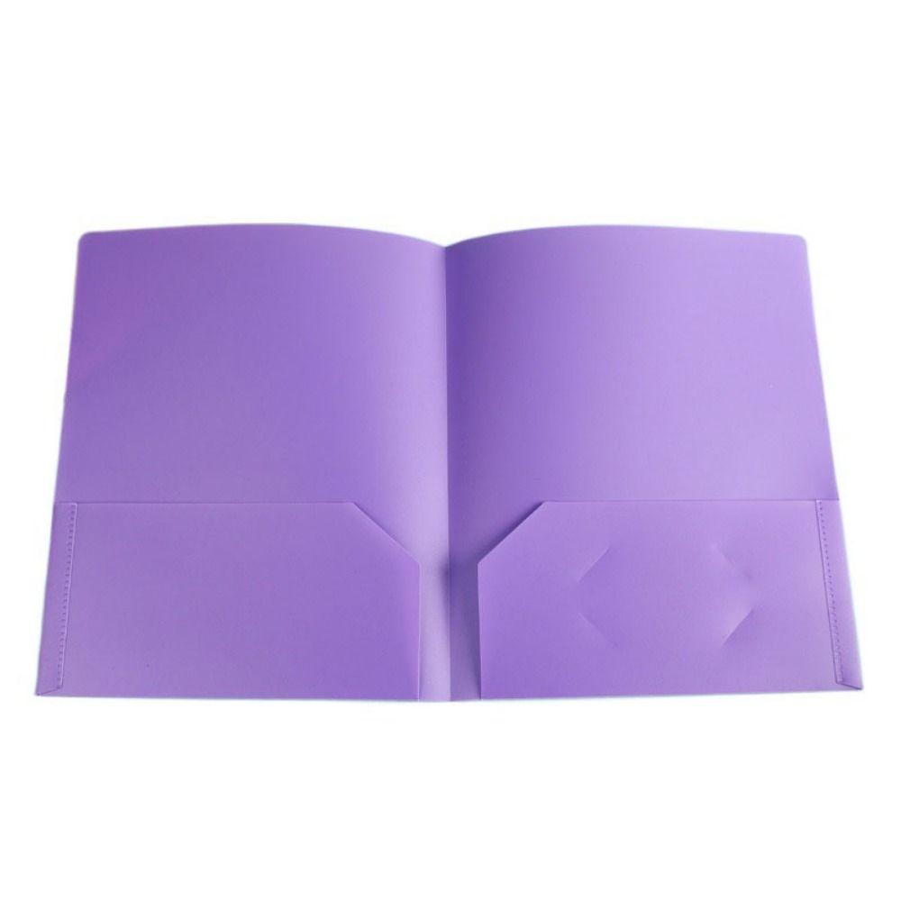 with Pockets A4 File Folder PP Double Sided Pocket Folder Folding Folders  Unisex