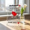 Acrylic Love Confession Plaque Romantic Desktop Ornament for Him, Valentine's Day & Anniversary Gift with Heartfelt Message