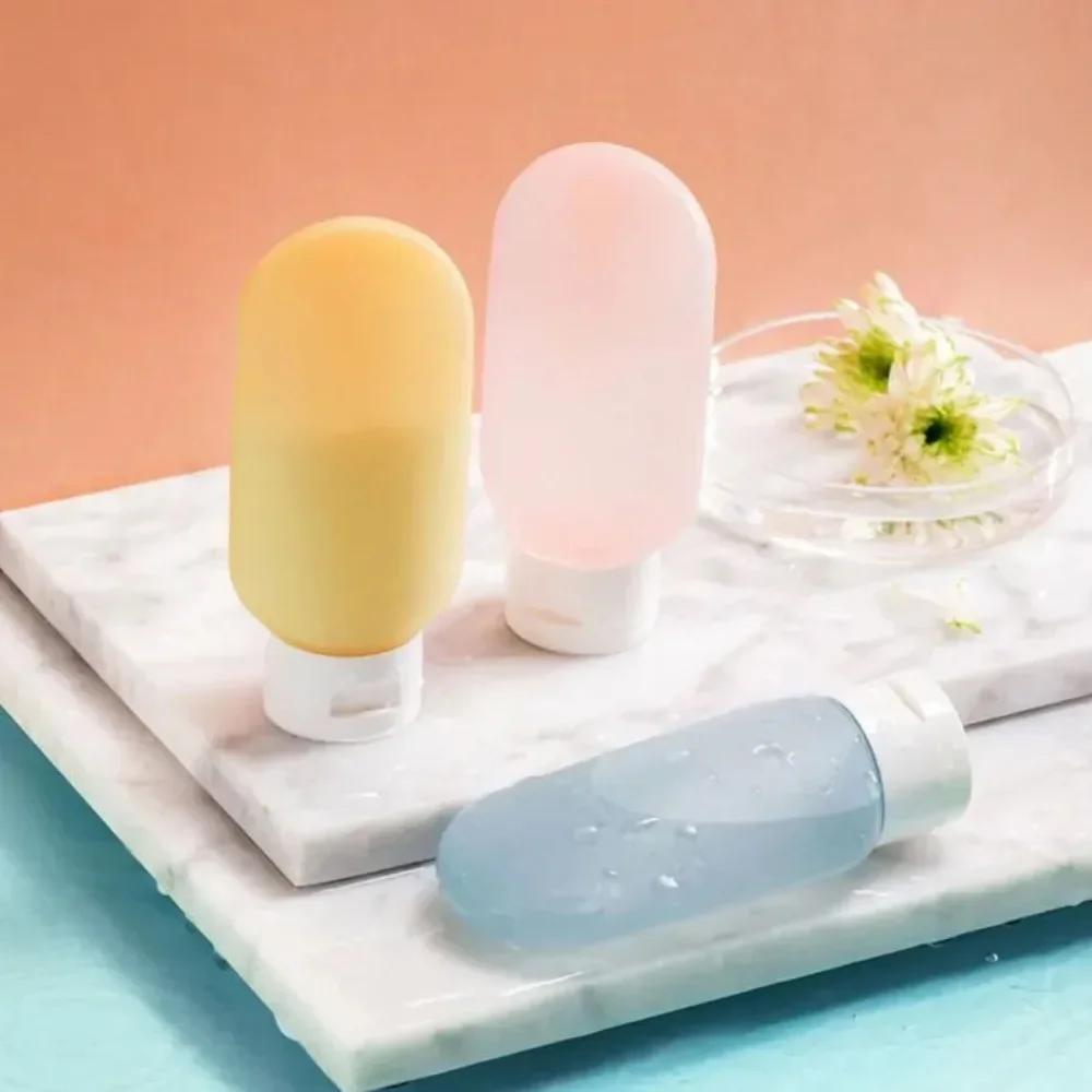 4Pcs 60ml Travel Botttle Refillable Bottles Soft Lotion Shampoo Bottle Empty Cosmetic Containers PP Squeeze Tube Makeup Tools