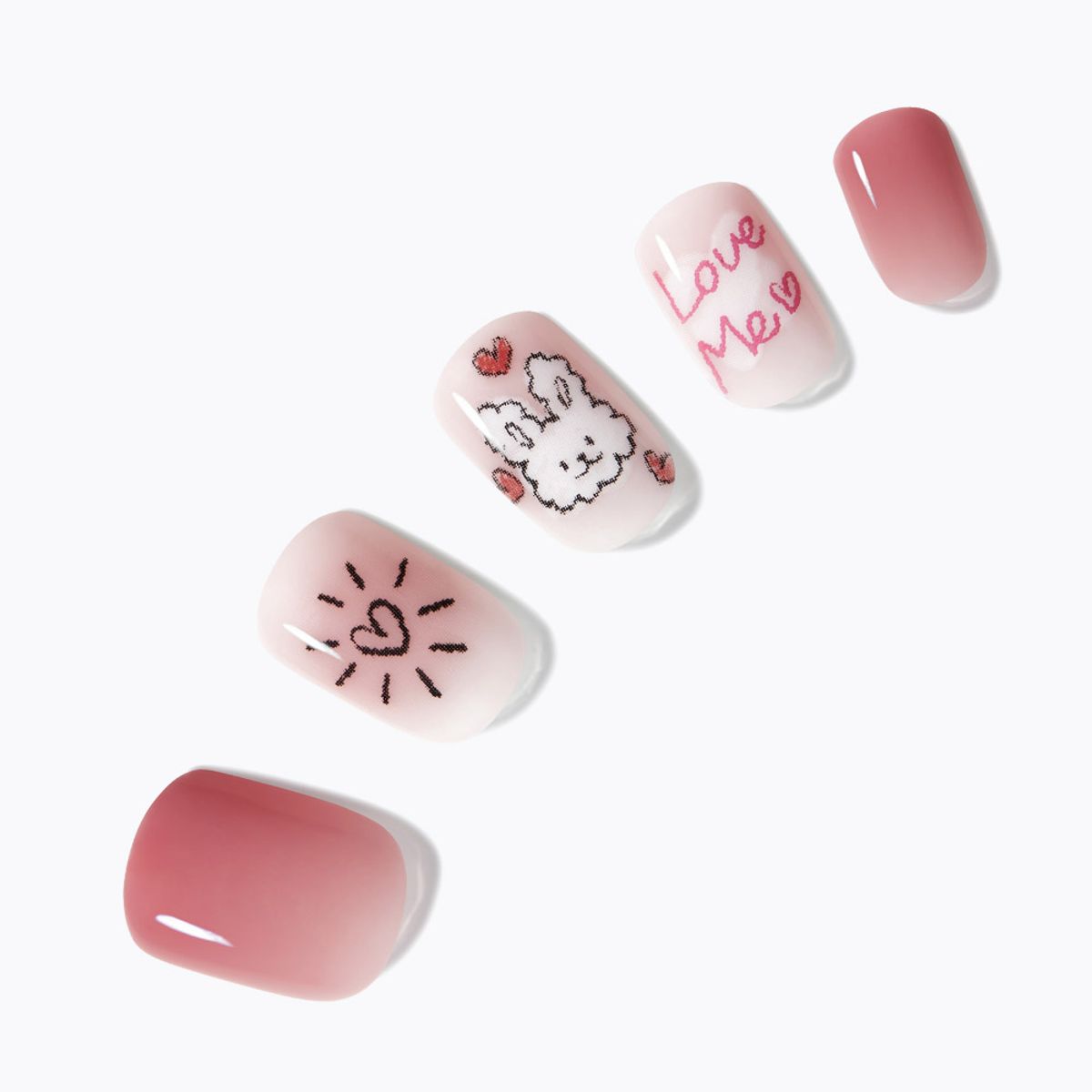 Dashing Diva Magic Press Love Rabbit (Regular Round) Nail Tips