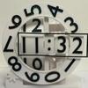 3D Printed Triaxial Clock With Rotating Numeric Display Pla Digital Clock Living Room Desktop Digital Clock Home Decoration