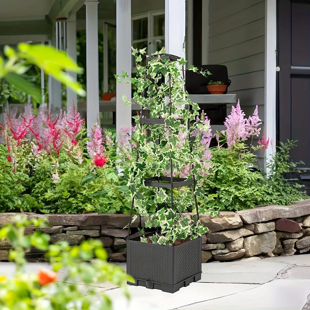 Garden Bed Planters Box for Climbing Vegetables Plant, Self Watering Tomato Cages for Garden Pots for Patio Greenhouse