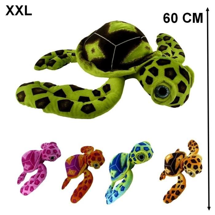 Peluche - guizmax - tortue - 60 cm - blanc - pour enfant - gamme plush