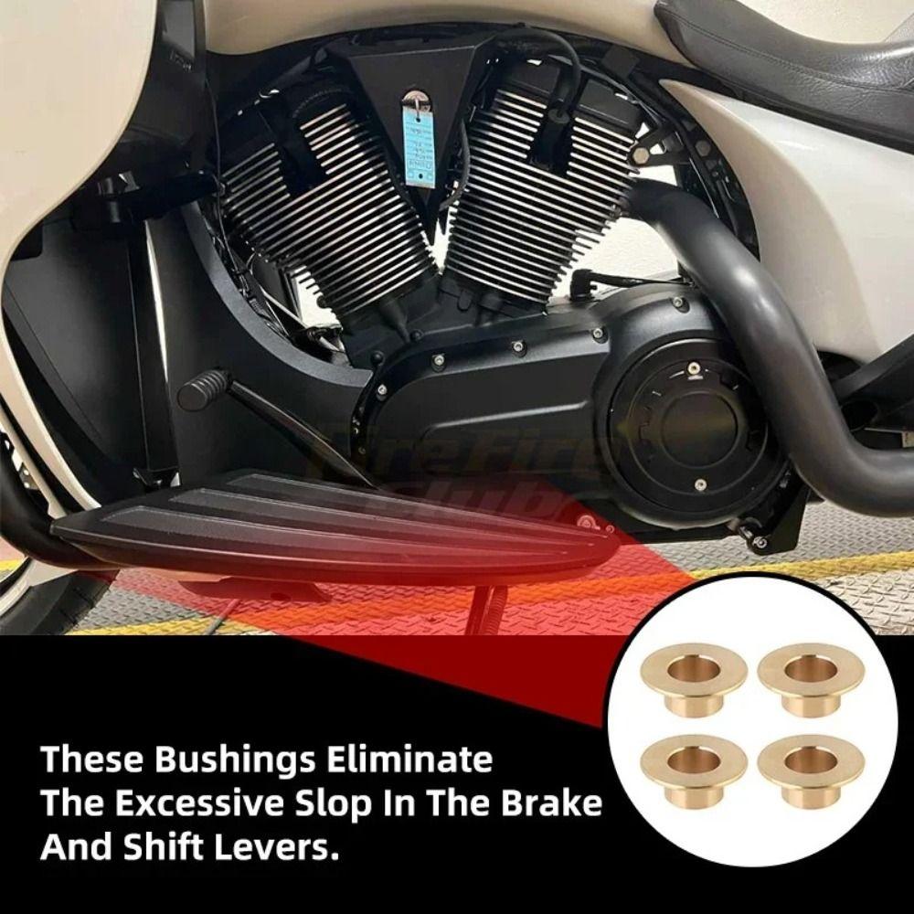 4Pcs/set Gold Bronze Pedal Sleeve Metal Shift Brake Lever for Victory Motorcycle Maintenance