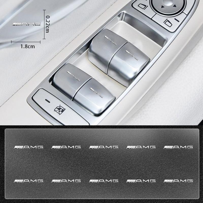 Car Interior Random Stickers Car Steering Wheel Decals Car Styling For Mercedes Benz AMG GLE GLS GLC CLA GLB C500 C200 C300 W204 W206 W205 W212 W203