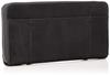 Lee Long Premium Soft Cowhide Genuine Round Black Wallet, Leather, Leather, Zipper,