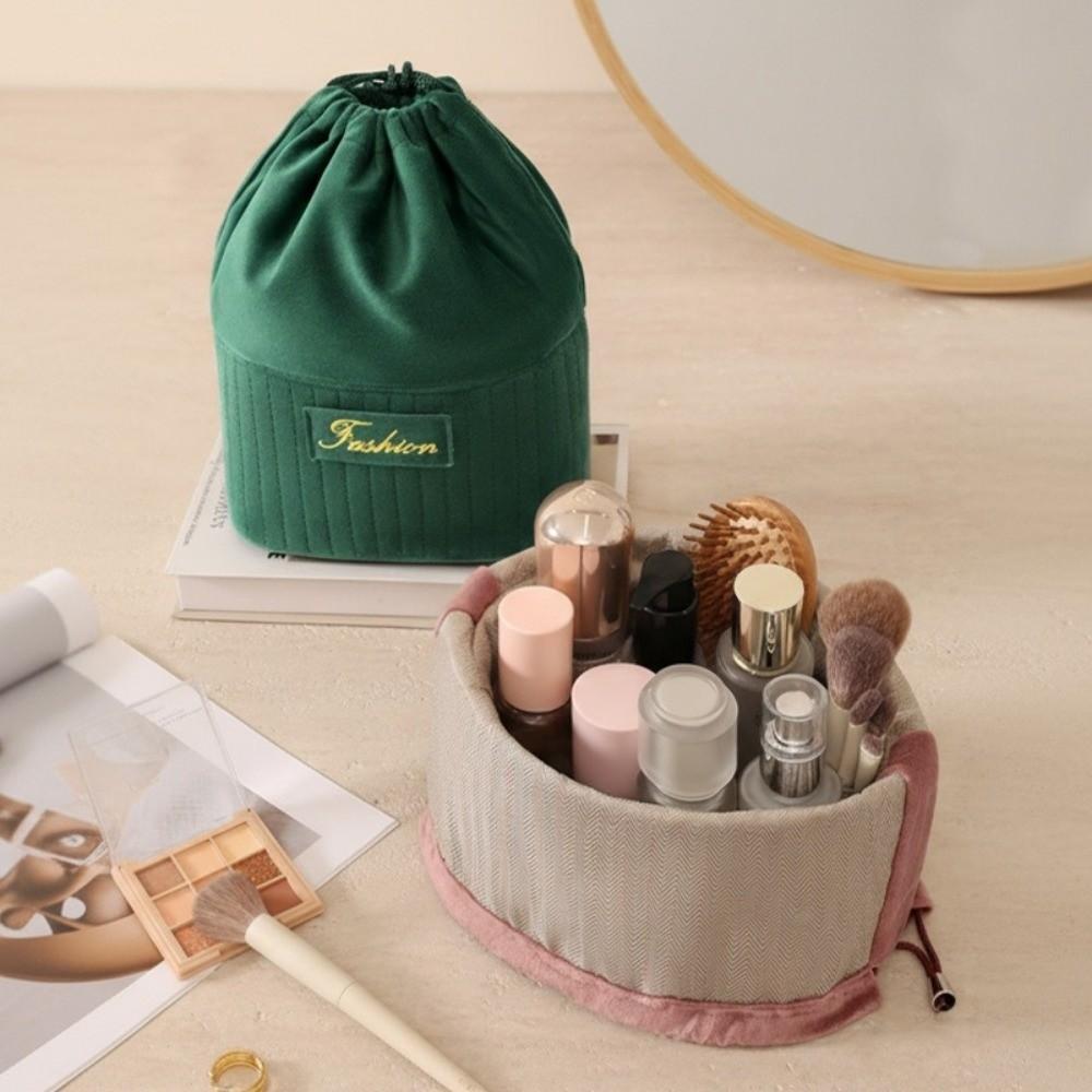 Large Capacity Cosmetic Bag Lightweight Washroom Storage Bag Drawstring Makeup Bag Portable Use