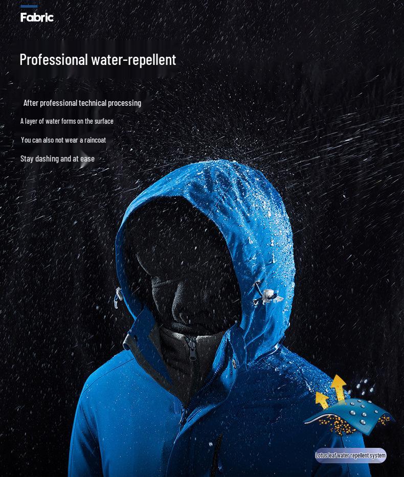 Men’s and Women’s 3-in-1 Detachable Waterproof Windbreaker – Trendy Autumn/Winter Thick Jacket