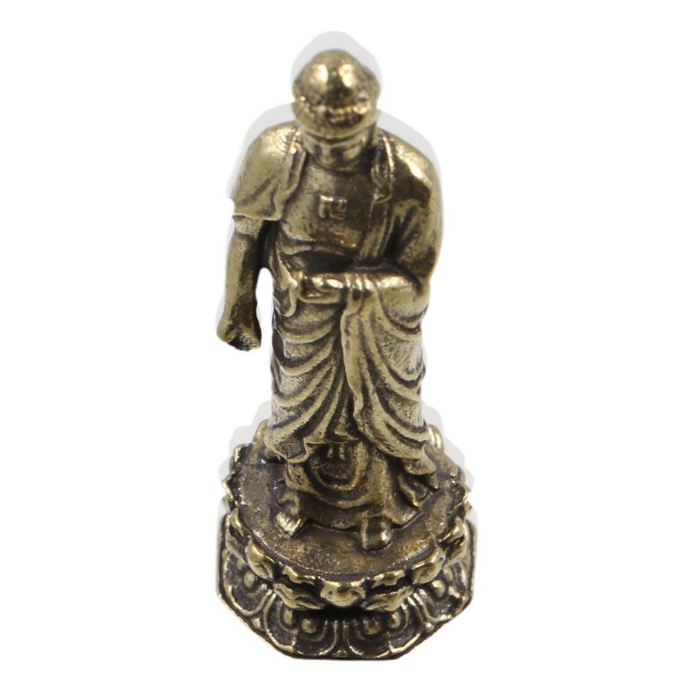 Creative Pure Brass Lotus Guanyin Statue Lotus Guanyin Retro Tathagata Buddha Statue Tathagata Brass Buddha Sculpture Home Decor