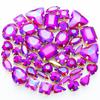 50 Perle di Cristallo a Griffa Singola da Cucire a Mano Trapanino Accessori Fai da Te per Abbigliamento Accessori Matrimonio Trapanino a Griffa da Cucire a Mano con Fori Perline Strass da Cucire