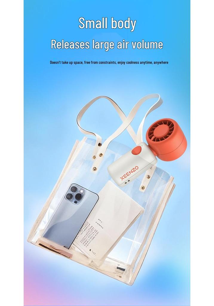 N11 Cute USB Rechargeable Portable Fan: Long-Lasting Battery, Strong Airflow, Handheld Outdoor Fan