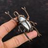 Dendrite Opal Pendant Copper Wire Wrapped Pendant Gemstone Jewelry Handmade Pendant Designer Copper Jewelry Beetle Pendant Wire Wrap Jewelry
