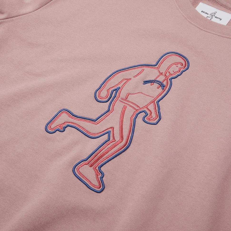 BRIAN BERRY Line Runner Sweat Shirt_Light Pink