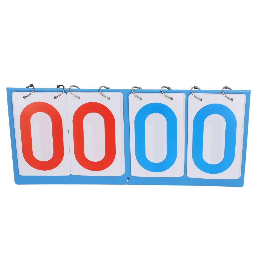 Blue Red Numbers Flip Score Keeper Waterproof Sports Scoreboard Tabletop Scoreboard  Table Tennis