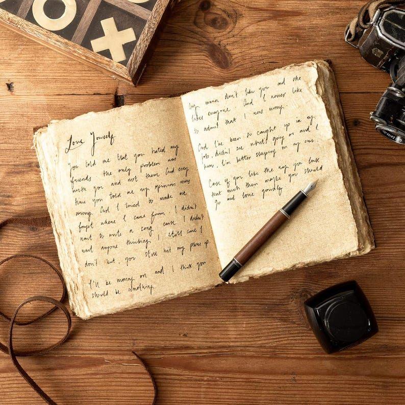 Personalize Vintage Look leather Journal - Blank Notebook For Writing, Personal Grimoire Journal, Travel Writing Notebook, Notebook