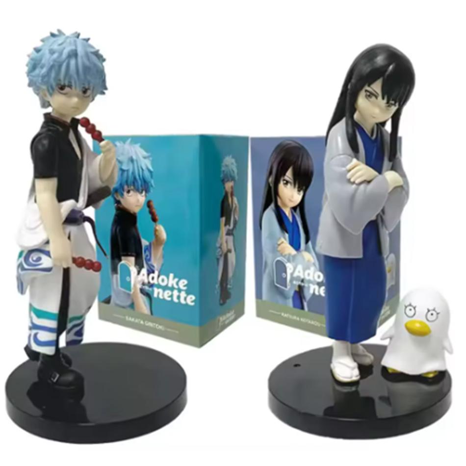 14cm Adokenette Gintama Sakata Gintoki figura de Anime Katsura Kotarou figura de acción Takasugi Shinsuke estatuilla modelo muñe