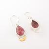 Natural Black Rhodonite Gemstone 925 Solid Silver Jewelry Handmade Earrings 1.5" EE-162-19