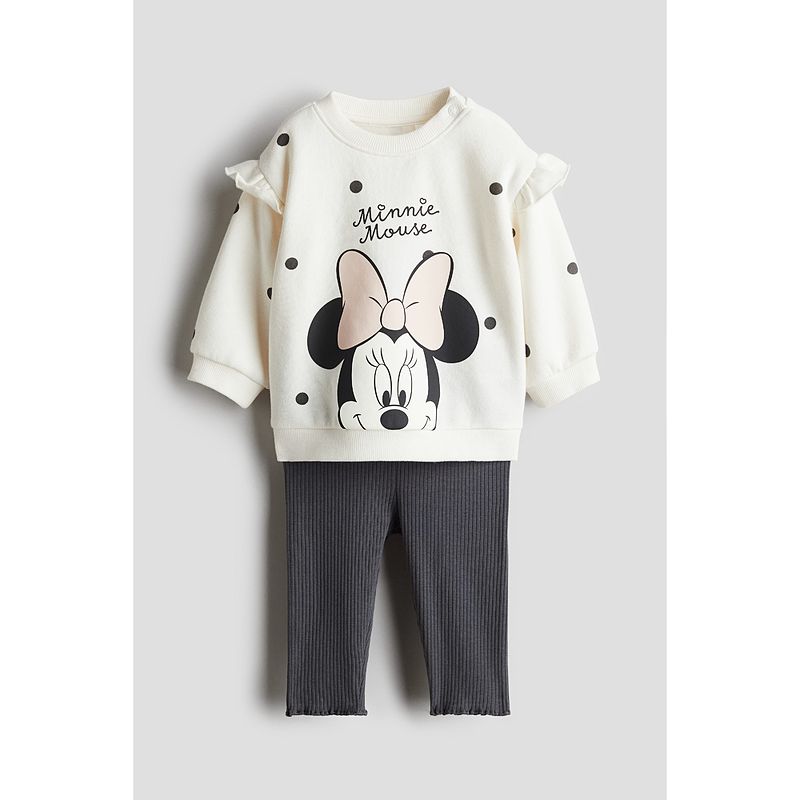 

[Серия Disney] HM Детская одежда Детский костюм (девушка) Осенние брюки-свитшот Минни 1236892 White/Minnie Mouse 90/52(1 ½-2Y)