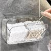 No-Drill Wall Organizer, Pull-Out Clear Trays for Bathroom & Kitchen. Save Space, Store Cosmetics, Lipsticks Easy!