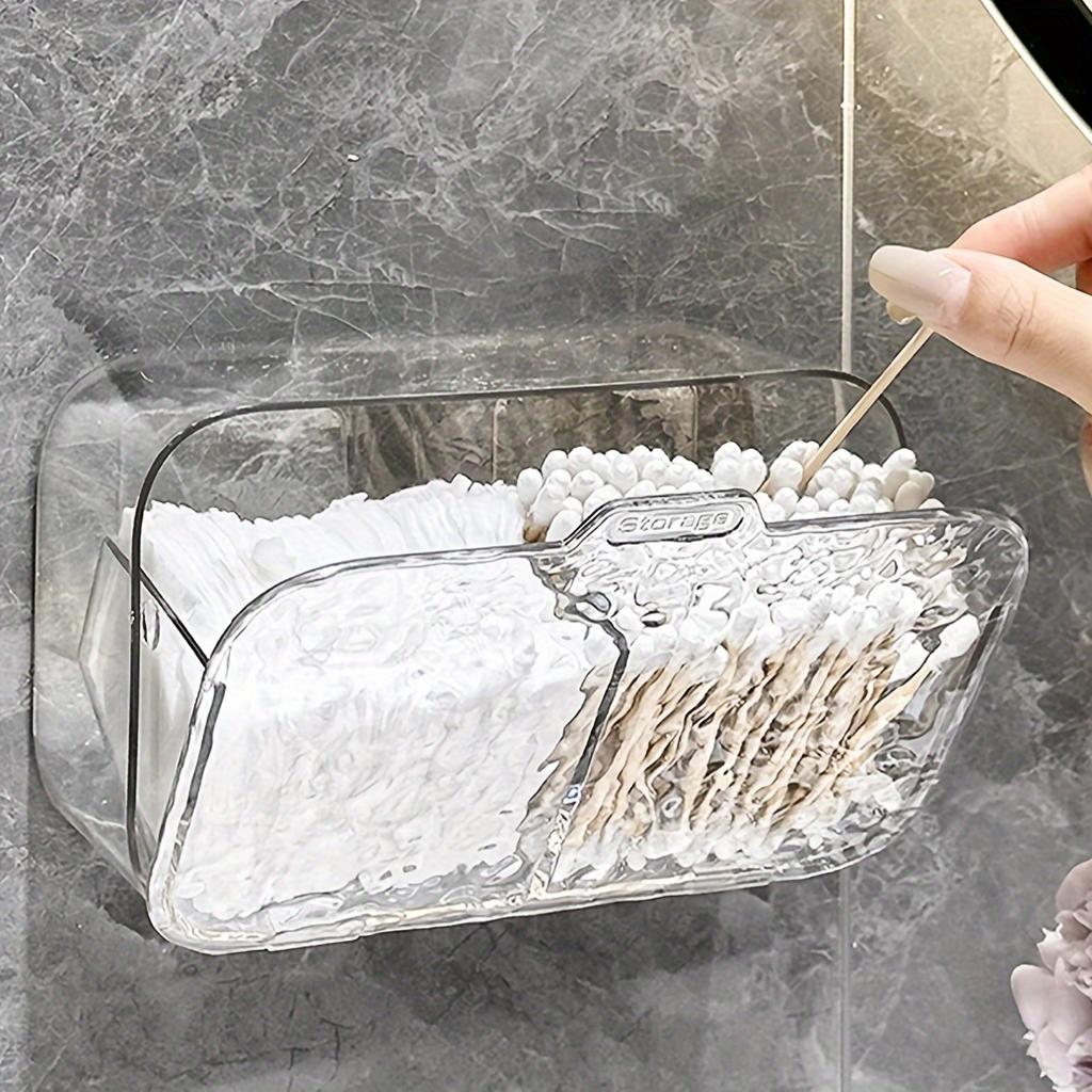 No-Drill Wall Organizer, Pull-Out Clear Trays for Bathroom & Kitchen. Save Space, Store Cosmetics, Lipsticks Easy!
