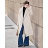 Women's Elegant Mid-Length Wool Blend Coat