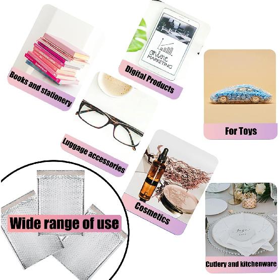 20 PCS Thermal Bubble Mailers,8x11 Inch Padded Envelopes,Metallic Bubble Mailers,Waterproof Shipping Bags,Self Sealing Foil Mailing Envelopes for