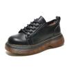 [Customized] Thick-soled British Style Small Leather Shoes Women's Autumn 2025 New Casual Round Head Single Shoes Women's Shoes Generation Processing