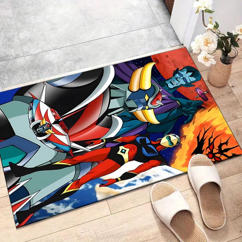 1pc UFO Robot Grendizer4 Design Printed Area Rug Carpet for Bedroom Living Room Home Decor Rugs Mat Non Slip Mat Rug for Bedside