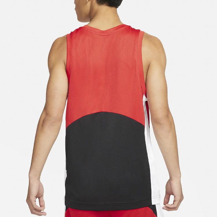 Nike Dri-FIT Color Block Breathable Cool Comfortable Basketball Vest Men Tops Red Black DQ5829-657