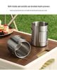 304 Stainless Steel Double-Layer Folding Insulated Outdoor Cup for Camping, Hiking, Travel, and Mountaineering