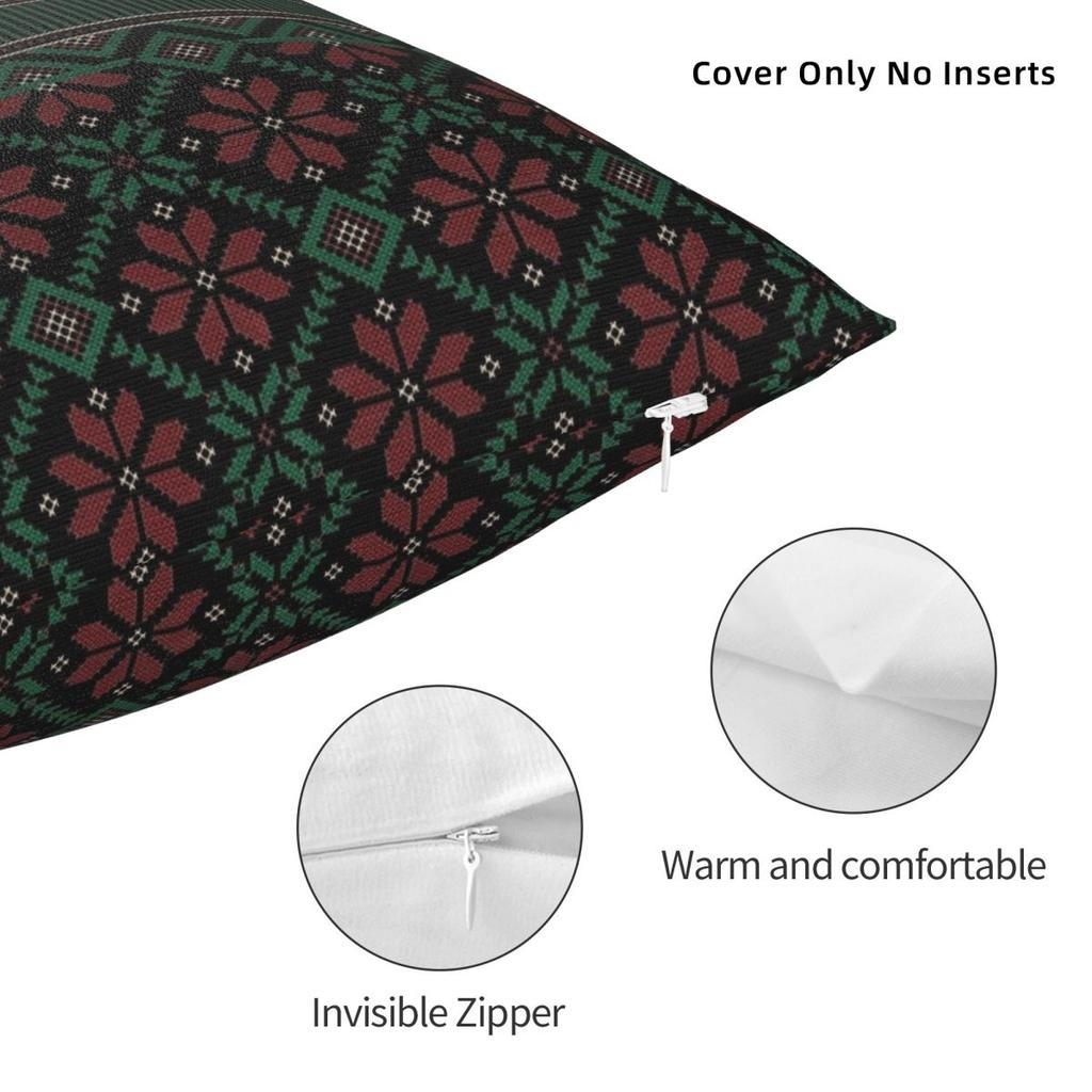 Palestinian Tatreez Realistic Embroidery Pillow Cover Cushion Cover Soft Pillow Case Pillowcases For Chair Sofa Home Decoration