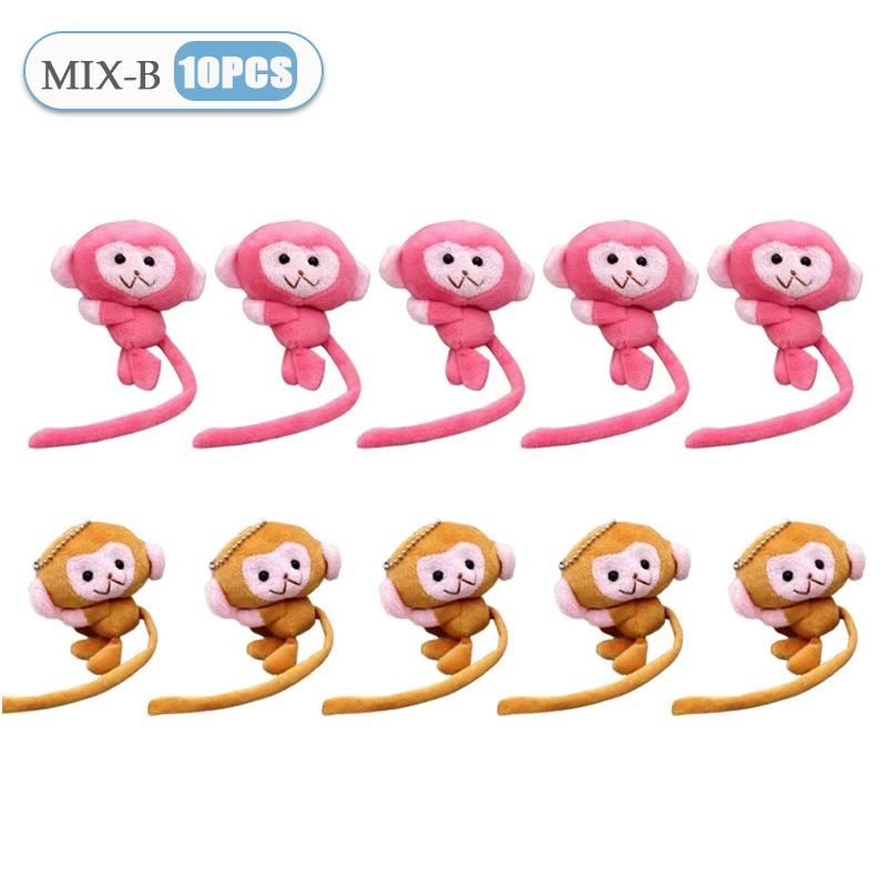 Cartoon Long Tailed Monkey Doll Key Chain Pendant DIY Plush Toy Doll Keychain Backpack Pendant Accessories Gift for Children