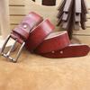 Thickened Genuine Leather Needle Buckle Top Layer Cowhide Fake Stitching Color Belt, Men's Retro Versatile Denim Belt