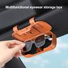 Car Visor Clip-On Storage Eyewear Case with Box Sun Visor Push-Open Cover Dustproof